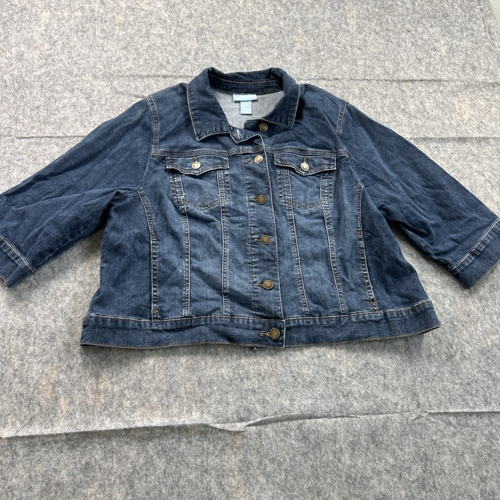 Liz And‎ Me Womens Denim Jacket Size 0X 14/16W